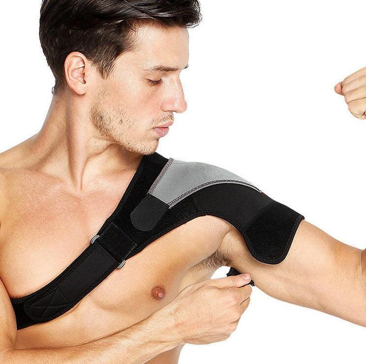Sports Protector Shoulder brace in Neoprene and Nylon, worn on the shoulder for rotator cuff and AC joint compression support