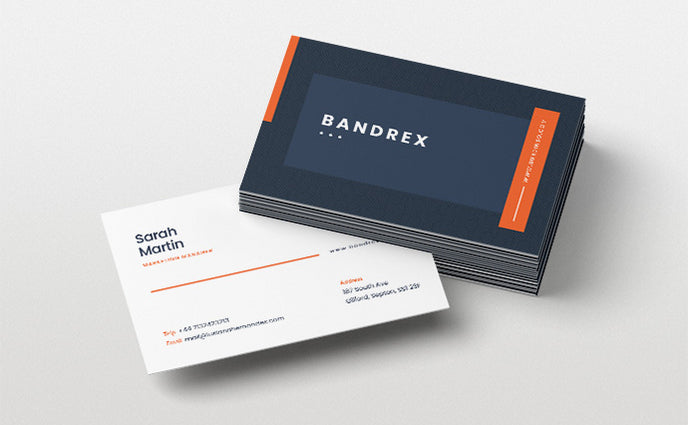 Economy business card printed with basic contact information