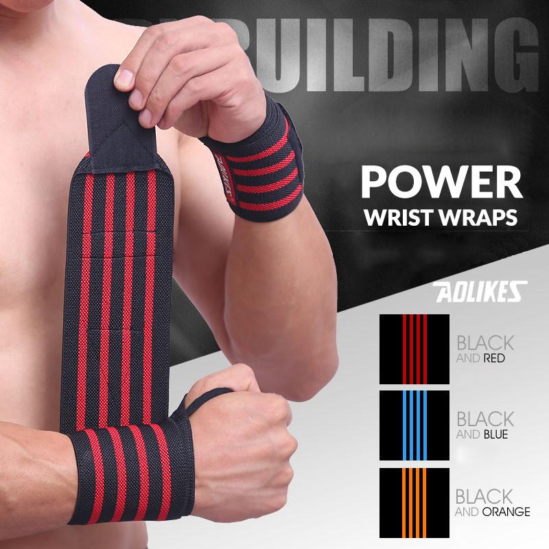 Power Wrist Wraps providing wrist support during strength training