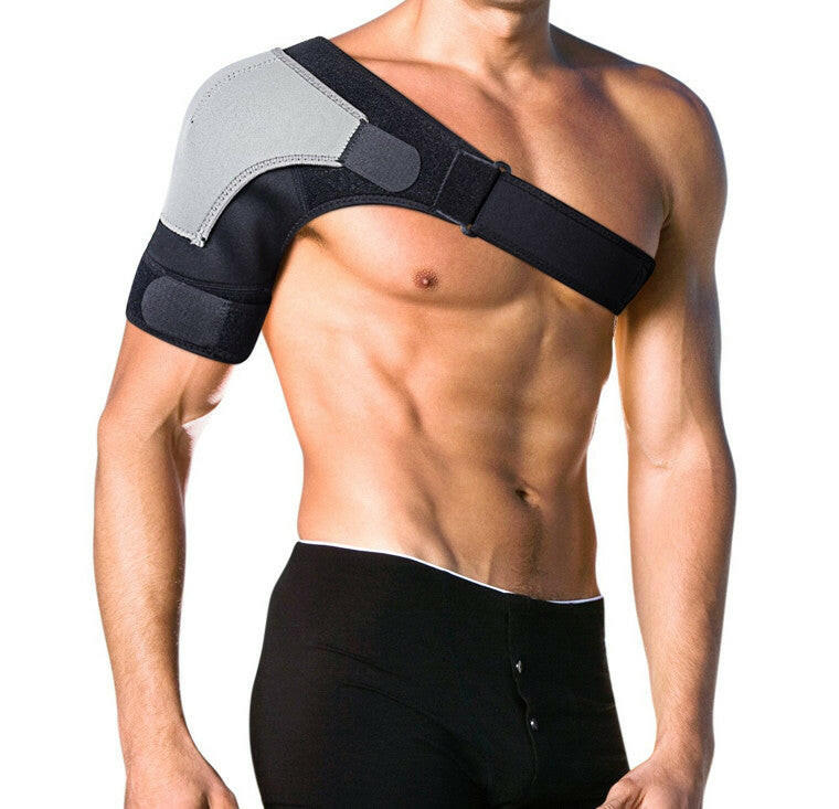 Sports Protector Shoulder brace in Neoprene and Nylon, worn on the shoulder for rotator cuff and AC joint compression support