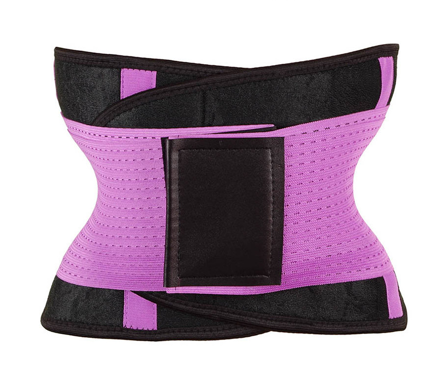 Close-up of Waist Trimmer Belt Body Shaper materials and fastening detail