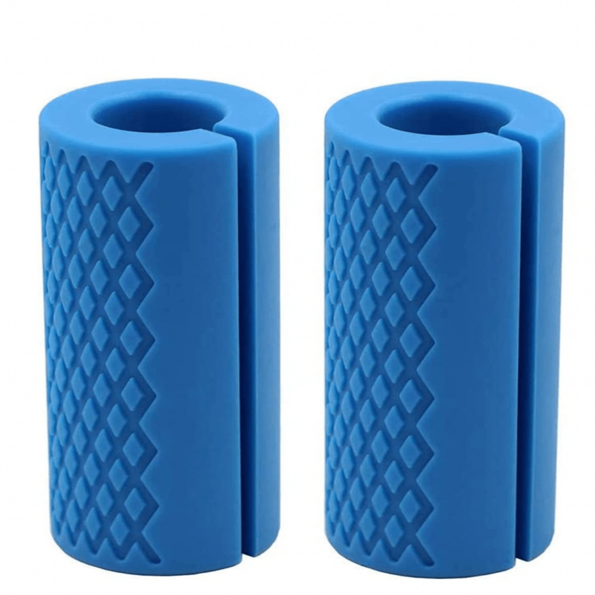 Thick Bar Training Grips made of textured rubber for secure hold on barbells and dumbbells