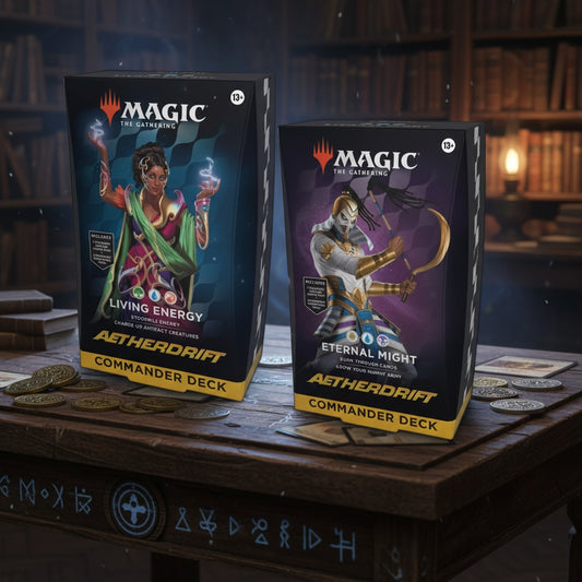 "Ultimate MTG Commander Decks Set of 2 - Aetherdrift DFT Edition, Anime-Inspired Strategy Game for Epic Battles"